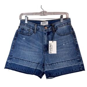 Evidnt Los Angeles Malibu Denim Shorts High Rise Cutoff Distressed 26